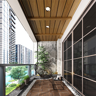 艺扣铝木吊顶|广东省惠州市惠城区 邓小姐 美式阳台