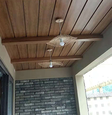艺扣定制吊顶 | 铝木吊顶阳台安装